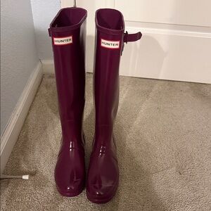 Hunter Women's Deep Burgundy Rain Boots
